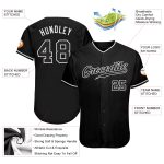 Personalized Black and White Baseball Jersey for Men and Women, Customizable Sportswear Personalized Black Black-White Baseball