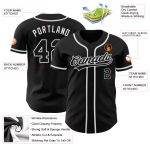 Personalized Black and White Baseball Jersey for Adults - Customizable Design Personalized Black Black-White Baseball Jersey