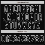 Custom Black and White Varsity Letterman Bomber Jacket - Personalized Full-Snap Design Personalized Black Black-White Bomber