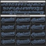 Personalized Black and Light Blue Split Fashion Baseball Jersey - Custom Sportswear Personalized Black Black White-Light