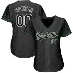 Personalized 3D Pattern Black White Neon Green Baseball Jersey with Custom Name & Number - Authentic Team Apparel Personalized