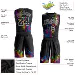 Custom Name and Number Basketball Suit Jersey for Teams - Personalized Black and White Round Neck Sublimation Design Personalized