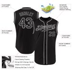 Personalized Black White Sleeveless Baseball Jersey for Men and Women Personalized Black Black-White Sleeveless Baseball
