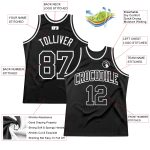 Custom Black and White Basketball Jersey - Personalized Throwback Style Personalized Black Black-White Throwback Basketball