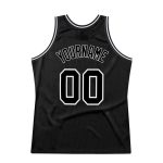 Personalized Black-White Throwback Basketball Jersey for Men, Custom Sports Apparel Personalized Black Black-White Throwback