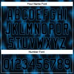 Personalized 3D Halftone Dots Baseball Jersey in Black and Blue Colors Personalized Black Blue 3D Halftone Dots Baseball