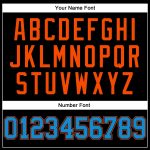 Custom Name Number Authentic Basketball Jersey - Personalized Black Blue-Orange Team Throwback Personalized Black Blue-Orange