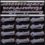 Personalized Throwback Baseball Jersey in Black, Blue, Orange - Custom Team Spirit Apparel Personalized Black Blue-Orange