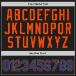 Personalized Black and Blue-Orange Basketball Jersey - Custom Throwback Style 2 Personalized Black Blue-Orange Throwback