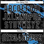 Custom Name and Number Authentic Basketball Jersey, 3D Torn Paper Style, Personalized Black Blue-White Design Personalized