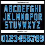 Custom Authentic Basketball Jersey with Personalized Name and Number - Black Blue-White Throwback Team Design Personalized