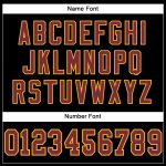 Custom Football Jersey with Personalized Name & Number, Black Burgundy-Gold Mesh Authentic Design Personalized Black Burgundy-Gold