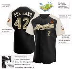 Customizable Black Camo-Cream Baseball Jersey with Raglan Sleeves - Personalized Team Name and Number Personalized Black