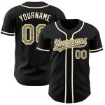Personalized Black Camo Cream Baseball Jersey for Custom Sports Apparel Personalized Black Camo-Cream Baseball Jersey
