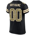 Custom Black Camo-Cream Football Jersey with Personalized Name and Number - Authentic Team Apparel Personalized Black Camo-Cream