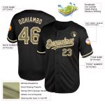 Personalized Black Camo Cream Baseball Jersey - Throwback Style Mesh Jersey Personalized Black Camo-Cream Mesh Throwback