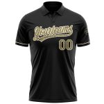 Custom Name Number Black Camo Cream Performance Vapor Golf Polo Shirt - Personalized Team Apparel Personalized Black Camo-Cream