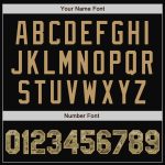 CustomName Personalized Bomber Varsity Letterman Jacket Black Camo Old Gold Full-Snap Team Number Personalized Black Camo-Old