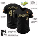 Custom Name and Number Personalized Black Camo Olive Baseball Jersey | Authentic Team Gear Personalized Black Camo-Olive