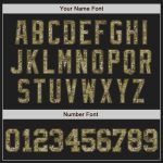 Custom Name and Number Personalized Black Camo Olive Baseball Jersey | Authentic Team Gear Personalized Black Camo-Olive
