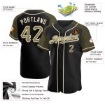 Custom Name and Number Black Camo Baseball Jersey with Olive-Cream Raglan Sleeves - Personalized Team Apparel Personalized