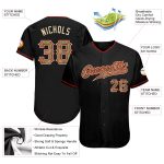 Custom Name and Number Personalized Black Camo-Red Baseball Jersey for Authentic Team Wear Personalized Black Camo-Red Authentic