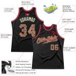 Custom Name and Number Personalized Authentic Black Camo-Red Basketball Jersey for Team Personalized Black Camo-Red Authentic