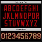 Custom Name and Number Personalized Black Camo Red Varsity Letterman Bomber Hoodie Jacket Personalized Black Camo-Red Bomber