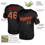 Custom Black Camo Red Mesh Baseball Jersey | Personalized Throwback Style Personalized Black Camo-Red Mesh Throwback Baseball