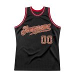 Personalized Black Camo Red Basketball Jersey for Men - Throwback Style Personalized Black Camo-Red Throwback Basketball