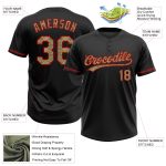 Personalized Black Camo Red Softball Jersey for Unisex - Two-Button Design Personalized Black Camo-Red Two-Button Unisex