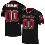 Custom Black Cardinal Cream Football Jersey with Name and Number - Authentic Throwback Design Personalized Black Cardinal-Cream