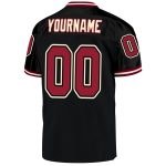 Custom Black Cardinal Cream Football Jersey with Name and Number - Authentic Throwback Design Personalized Black Cardinal-Cream