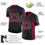 Personalized Black Cardinal Drift Fashion Football Jersey - White Mesh Design Personalized Black Cardinal-White Mesh Drift