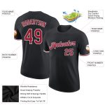 Personalized Black Cardinal-White T-Shirt for Men, Performance Athletic Wear Personalized Black Cardinal-White Performance