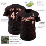 Personalized Black Cream 3D Pattern Abstract Splatter Baseball Jersey Custom Name & Number - Team Apparel Personalized Black