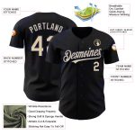 Custom 3D Pattern Baseball Jersey - Personalized Black Cream-Navy Splatter Design | Authentic Team Name & Number Personalized
