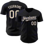 Custom 3D Pattern Baseball Jersey - Personalized Black Cream-Navy Splatter Design | Authentic Team Name & Number Personalized