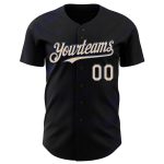 Custom 3D Pattern Baseball Jersey - Personalized Black Cream-Navy Splatter Design | Authentic Team Name & Number Personalized