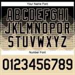 Custom Name and Number Performance T-Shirt with Personalized Black Cream 3D Gradient Square Patterns Personalized Black Cream