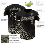 Custom Leopard Print Baseball Jersey with Personalized Name and Number, 3D Black Cream Fade Design, Fashion Authentic Team Gear