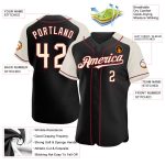 Custom Name and Number Personalized Baseball Jersey - Black Cream-Crimson Authentic Raglan Sleeves Personalized Black Cream-Crimson