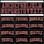Custom Team Jersey with Name and Number - Personalized Black Cream-Crimson Mesh Authentic Football Jersey Personalized Black