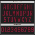 Personalized Black and Crimson Pinstripe Baseball Jersey - Fashion Split Design Personalized Black Cream-Crimson Pinstripe