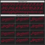 Personalized Black and Crimson Pinstripe Baseball Jersey - Fashion Split Design Personalized Black Cream-Crimson Pinstripe