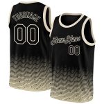 Personalized Black Cream Fade Fashion Basketball Jersey - City Edition Personalized Black Cream Fade Fashion City Edition