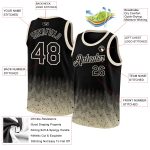 Personalized Black Cream Fade Fashion Basketball Jersey - City Edition Personalized Black Cream Fade Fashion City Edition