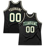 Custom Black Cream-Green Basketball Jersey - Retro Throwback Design Personalized Black Cream-Green Throwback Basketball Jersey