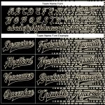 Personalized Black Cream 3D Halftone Varsity Letterman Bomber Jacket Full-Snap Personalized Black Cream Halftone 3D Bomber