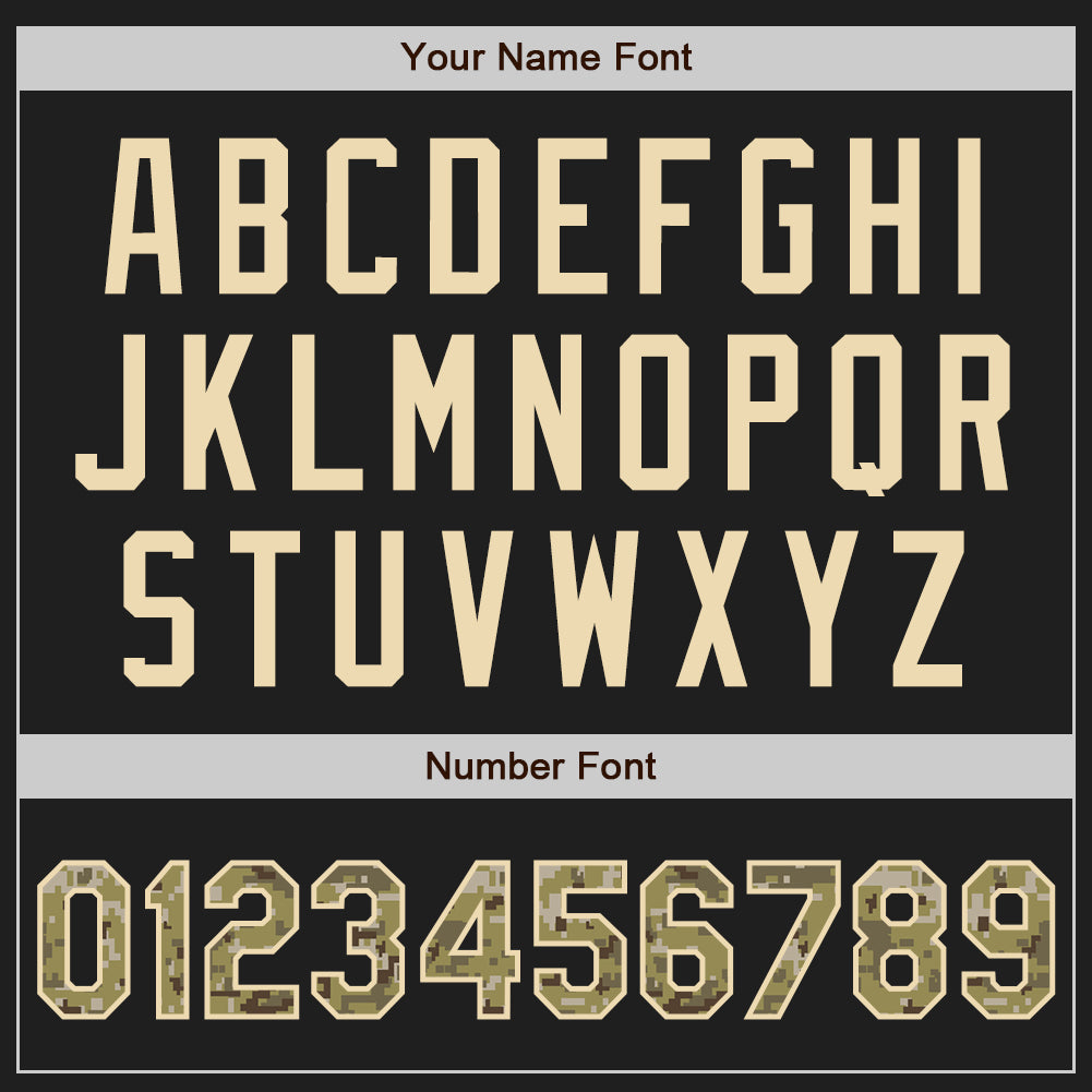 Personalized Black Cream Pinstripe Camo Two-Button Unisex Softball Jersey Personalized Softball Jersey Unisex Black Cream Pinstripe Camo Two-Button Design Personalized Black Cream Pinstripe Camo - Image 5